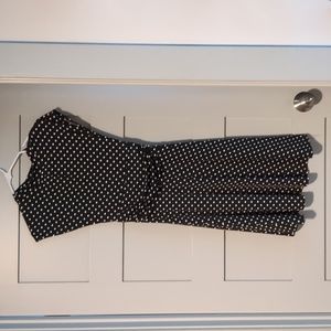 Retrolicious dress black white polka dot size s stretchy fabric